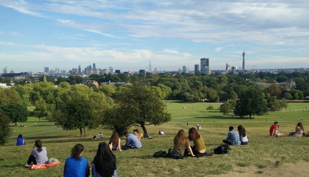 View from Primrose hill in london