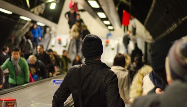 Commuters at rush hour