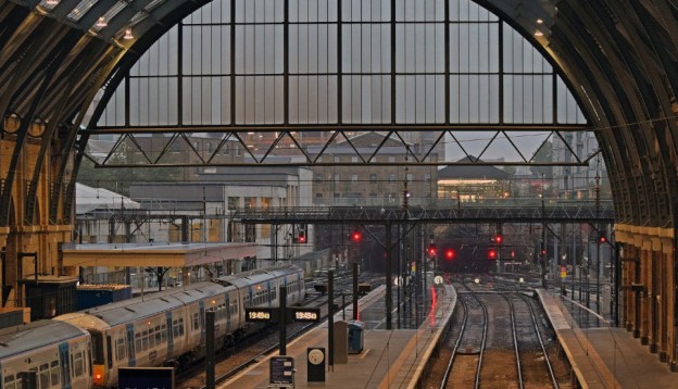 Train at London King's Cross station